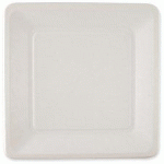LOT DE 2 - ASSIETTE EN CANNE À SUCRE, CARRÉ, 260 X 260 MM