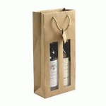 SAC 2 BOUTEILLES KRAFT NATUREL BRUN - PAQUET DE 10
