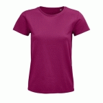 TEE-SHIRT PERSONNALISABLE FEMME COTON ORGANIQUE BIO JERSEY 175 FUCHSIA