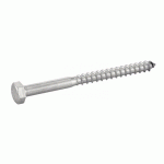 VIS À BOIS TÊTE HEXAGONALE INOX A2 DIN 571 12X70 BOÎTE DE 50 - ACTON - 6230412X70