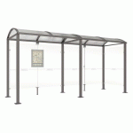 ABRI BUS VOÛTE 5 M - 1 BARDAGE LATÉRAL - GRIS PROCITY - PROCITY