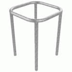 ARCEAU ÉTRIER ARCHI 70 CM TUBE MÉTAL Ø 50 MM GALVANISÉ - BUTON DESIGN