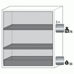 ARMOIRE SÉCURITÉ S-CLASSIC-90 S90.129.120.WDAS JAUNE