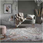 FLAIR RUGS - TAPIS EFFET 3D POUR SALON MARBLED ROSE 80X150 - ROSE