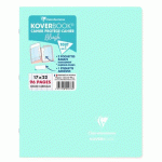 LOT DE 10 - CAHIER PIQUÉ KOVERBOOK BLUSH 17X22CM 96 PAGES GRANDS CARREAUX COUVERTURE POLYPROPYLÈNE OPAQUE BICOLORE - MENTHE À L