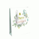 LOT DE 6 - NEIGE, SAC MOYEN 21,5X10,2X25,3 CM - BLANC