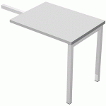 RETOUR DIRECT POUR BUREAU FAST - 2 PIEDS 120CM - GRIS