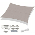 SEKEY - VOILE D'OMBRAGE PES AVEC KIT DE MONTAGE 2×4M, TAUPE