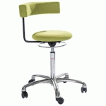 SATURN ALU610-TISSU 3D-BAS-ROULETTESEASY ROLLING-VERT - GLOBAL PROFESSIONAL SEATING