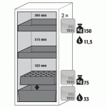 ARMOIRE SÉCURITÉ S-CLASSIC-90 S90.129.060.WDAS GRIS CLAIR