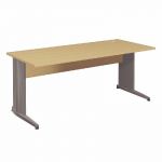 BUREAU DROIT ACTIVITY - L. 180 X P. 80 CM - PLATEAU POIRIER - PIEDS L 'ANTHRACITE'