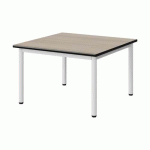 TABLE MALIBU 80X80 T1 4P STRA ANTIB ACACIA/NOIR BLC 9016