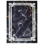 THEDECOFACTORY - MARBLE ARCH - TAPIS EXTRA-DOUX EFFET MARBRE NOIR BLEUTÉ 120X170 - NOIR