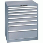 ARMOIRE GRIS 870X725X1000 AVEC 8 TIROIRS 200KG _ 78.700.050 - LISTA
