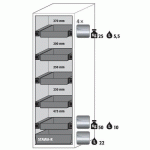 ARMOIRE S-PHOENIX VOL.2-90 S90.196.060.075.FDACR GRIS - ASECOS