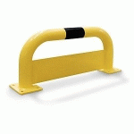 BARRIÈRE DE PROTECTION ACIER DROITE AVEC PLAQUE ANTI ENCASTREMENT 750 X 350 MM