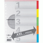 LOT DE 11 - INTERCALAIRES EN CARTON, A4, 6 TOUCHES, EXTRA LARGE