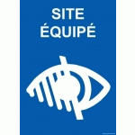 LOT DE 4 - PANNEAU SITE ÉQUIPÉ HANDICAP VISUEL - 150 X 210 - VINYLE SOUPLE AUTOCOLLANT