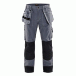 PANTALON DE TRAVAIL ARTISAN HEAVY WORKER GRIS CLAIR/NOIR D124 - BLAKLADER
