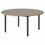 TABLE MALIBU Ø 120 T2 4P STRA ALAISÉ GRIS U727/GRIS 7016