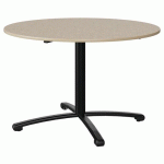 TABLE MALIBU Ø 120 T6 PC ST ISOSON BEIG 1460/BEIGE NOIR 9005 - MANUTAN EXPERT