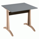 TABLE MIKADO 80 X 80 CM STRATIFIÉ ABS - GRIS/BOULEAU - SUNSET CREATION