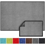 KARAT - TAPIS DE PORTE PAILLASSON D'ENTRÉE MONOCHROM GRIS ARGENT 60 X 90 CM - ARGENT GRIS