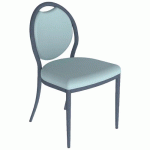 CHAISE 260 ALU ASS/DOS GINKGO AIGUE MARINE 4P NOIR SABLÉ - MOBIDECOR