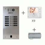 KIT VIDEO ALU 2R 9 BP 2 VOICE PROGRAMME - URMET KV83/209