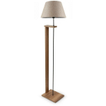 LAMPADAIRE SOLETE 150CM BOIS NATUREL ET TISSU BEIGE - BEIGE