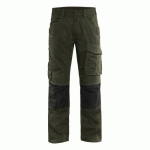 PANTALON DE TRAVAIL SERVICES STRETCH VERT OLIVE/NOIR TAILLE 48 - BLAKLADER