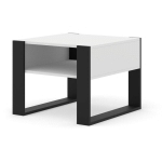 TABLE BASSE MONDI 60X60 CM BLANC MAT / NOIR MAT