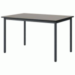 TABLE MALIBU 120X80 T5 4P STRA GRIS U727/NOIR GRIS 7016