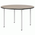 TABLE MALIBU Ø 120 T5 4P STRA ANTIB ACACIA/NOIR BLC 9016