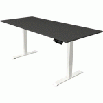 BUREAU RÉGLABLE MOVE 1 - BLANC - 180X80 CM - ANTHRACITE - KERKMANN