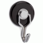 CROCHET MAGNÉTIQUE, DIAMÈTRE: 35 MM, NOIR - LOT DE 2