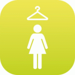 LOT DE 2 - PLAQUE SIGNALÉTIQUE EN PLEXIGLAS PLEXI - VESTIAIRE FEMME (VERT CLAIR)