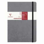 LOT DE 5 - MY.ESSENTIAL AGE BAG CARNET BROCHURE COUSU DOS CARRÉ À PAGES NUMÉROTÉES A5 192 PAGES LIGNÉ PAPIER IVOIRE 90G - GRIS