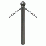 POTELET PROVINCE Ø114MM CHAINES 2 ANNEAUX BOULE GRIS PROCITY - PROCITY