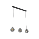 PALLON - SUSPENSION MULTIPLES - 3 LUMIÈRE - L 1000 MM - ARGENTÉ - ART DECO - ÉCLAIRAGE INTÉRIEUR - SALON I CHAMBRE I CUISINE I SALLE À MANGER