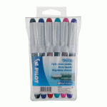 STYLO PLUME PILOT V-PEN ÉCRITURE MOYENNE - POCHETTE DE 6 COULEURS CLASSIQUES