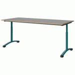 TABLE MALIBU 180X80 T3/T6 DL ST ALAISÉ BÉTON F186/BLEU 5018