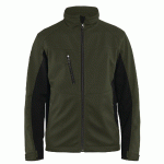 VESTE SOFTSHELL VERT OLIVE/NOIR TAILLE XXL - MANUTAN COLLECTIVITÉS
