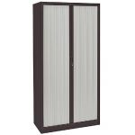 ARMOIRE MÉTAL CLASSTOUT CLASSIQUE - A RIDEAUX - L. 120 X H. 198 CM - CORPS ANTHRACITE  - RIDEAUX GRIS