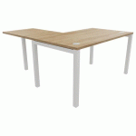 BUREAU ASTRO ARCHE 140X80 + EXTENSION 60X80 CHÊNE VIEILLI/BLANC - BURONOMIC