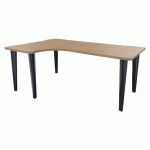 BUREAU EVIDENCE ASYMÉTRIQUE 180X120 RETOUR G CHÊNE CLAIR/ANTHRACITE - VINCO