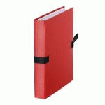 LOT DE 10 - CHEMISE EXTENSIBLE À RABAT EXACOMPTA À BOUCLE DOS 13 CM ROUGE