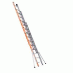 ECHELLE COULISSANTE ALUMINIUM 3 PLANS À CORDE AVEC STABILISATEURS