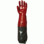 GANTS DE MANUTENTION EUROCHEM 3669 COTON ENDUIT PVC ROUGE 65 CM - 10 - COVERGUARD
