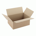 LOT DE 25 - CARTON CAISSE AMÉRICAINE KRAFT BRUN SIMPLE CANNELURE L 31 X L 21,5 X H 14 CM